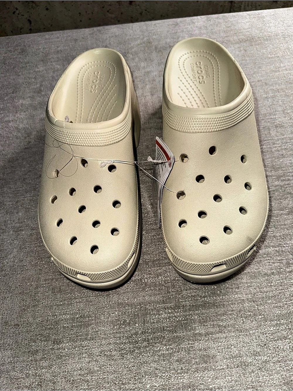 Crocs Siren Clog Bone Platform High Heel M11 NWT 208547-2Y2